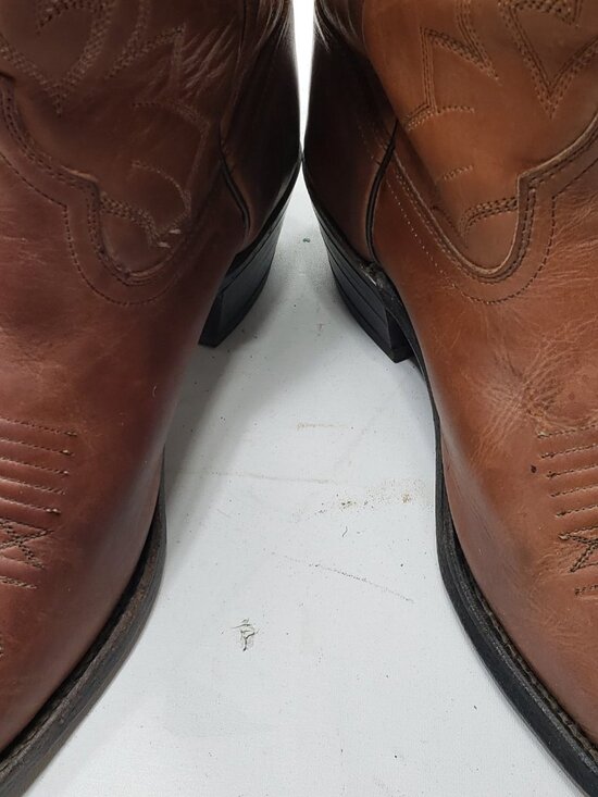 Vintage Dan Post P2551 Marlboro Men’s Brown Leather Western Cowboy Boots 9.5D main image 8